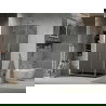 Mexen Lima sulankstoma dušo kabina 90 x 120 cm, grafitas, chromas + brodas Flat, juodas - 856-090-120-01-40-4070