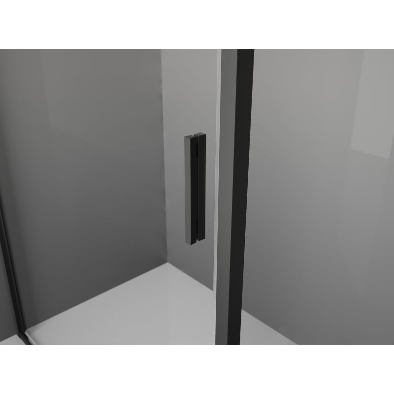 Mexen Exo atveriama dušo kabina 130 x 100 cm, skaidri, juoda - 819-130-100-70-00