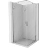Mexen Exo-R Duo kvadratinis dušo kabinas su atveriamomis durimis 70 x 70 cm, permatomas, chromas - 8110-070-070-01-00