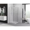Mexen Exo-R Duo kvadratinis dušo kabinas su atveriamomis durimis 70 x 70 cm, permatomas, chromas - 8110-070-070-01-00