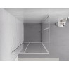 Mexen Exo-R Duo kvadratinis dušo kabinas su atveriamomis durimis 70 x 70 cm, permatomas, chromas - 8110-070-070-01-00