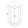 Mexen Exo-R Duo kvadratinis dušo kabinas su atveriamomis durimis 70 x 70 cm, permatomas, chromas - 8110-070-070-01-00