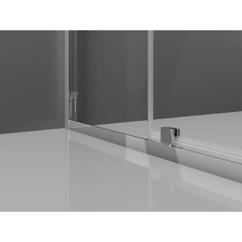 Mexen Exo kvadratinė dušo kabina su atveriamomis durimis 100 x 100 cm, permatoma, chromuota - 8110-100-100-01-00