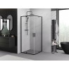 Mexen Exo-R Duo kvadratinis dušo kampelio kabina 80 x 80 cm, skaidri, juoda - 8110-080-080-70-00
