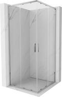 Mexen Exo-S Duo kvadratinė stumdomos durys dušo kabina 70 x 70 cm, permatomas, chromas - 8111-070-070-01-00
