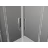 Mexen Exo kvadratinė dušo kabina stumdomomis durimis 100 x 100 cm, skaidri, chromuota - 8111-100-100-01-00