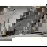 Mexen Lima sulankstoma dušo kabina 80 x 120 cm, Skaidrus, Juoda + dušo padėklas Flat, Juoda - 856-080-120-70-00-4070B