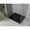 Mexen Lima sulankstoma dušo kabina 90 x 120 cm, skaidri, juoda + Flat padėklas, juodas - 856-090-120-70-00-4070B