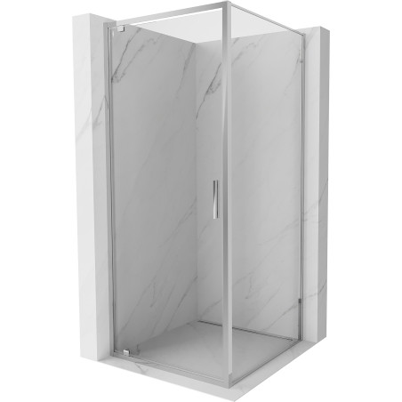 Mexen Exo-BR šarnyrinė dušo kabina 85 x 85 cm, permatoma, chromuota - 8181-085-085-01-00