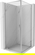 Mexen Exo dušo kabina, atveriama 85 x 85 cm, permatoma, chromas - 8181-085-085-01-00