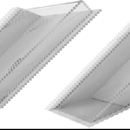 Mexen Exo atidaromas dušo kabina 85 x 90 cm, permatomas, chromas - 8181-085-090-01-00