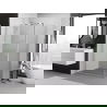 Mexen Exo atidaromas dušo kabina 85 x 90 cm, permatomas, chromas - 8181-085-090-01-00