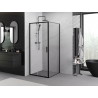 Mexen Exo-S stumdomomis durimis dušo kabina 90 x 90 cm, skaidri, juoda - 8151-090-090-70-00