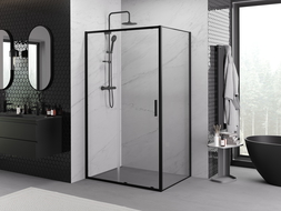 Mexen Exo stumdomoji dušo kabina 90 x 70 cm, skaidri, juoda - 8151-090-070-70-00