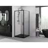 Mexen Exo-BR atsidavimas dušo kabina 70 x 70 cm, permatomas, juodas - 8181-070-070-70-00