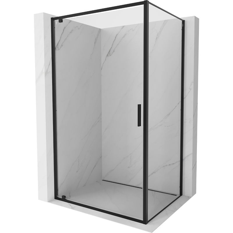 Mexen Exo dušo kabina atveriama 75 x 70 cm, permatoma, juoda - 8181-075-070-70-00
