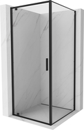 Mexen Exo varstoma dušo kabina 80 x 80 cm, permatomas, juodas - 8181-080-080-70-00