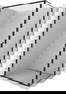Mexen Exo 90 x 75 cm varstoma dušo kabina, skaidri, juoda - 8181-090-075-70-00