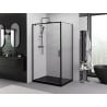 Mexen Exo dušo kabina 85 x 80 cm, skaidri, juoda - 8181-085-080-70-00