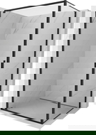 Mexen Exo atveriama dušo kabina 70 x 80 cm, permatoma, juoda - 8181-070-080-70-00