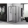 Mexen Exo-BR dušo kabina atidaroma 95 x 85 cm, permatomas, juodas - 8181-095-085-70-00