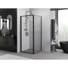 Mexen Exo-B Duo 90 x 90 cm atverta dušo kabina, skaidrus, juodas - 814-090-090-70-00