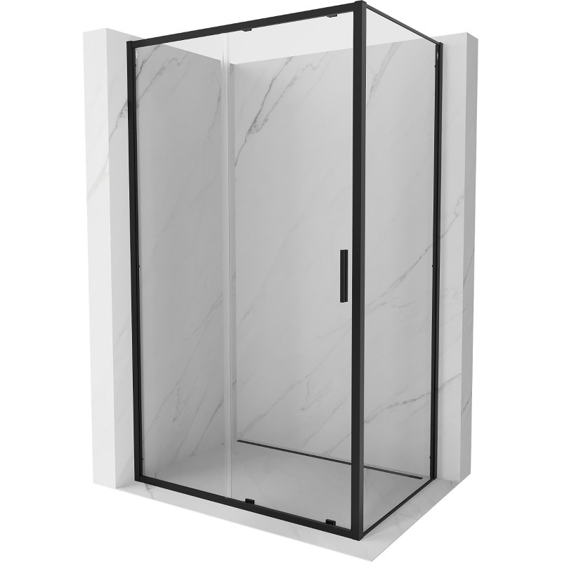 Mexen Exo-S 120 x 75 cm stumdomas dušo kabina, permatomas, juoda - 8151-120-075-70-00