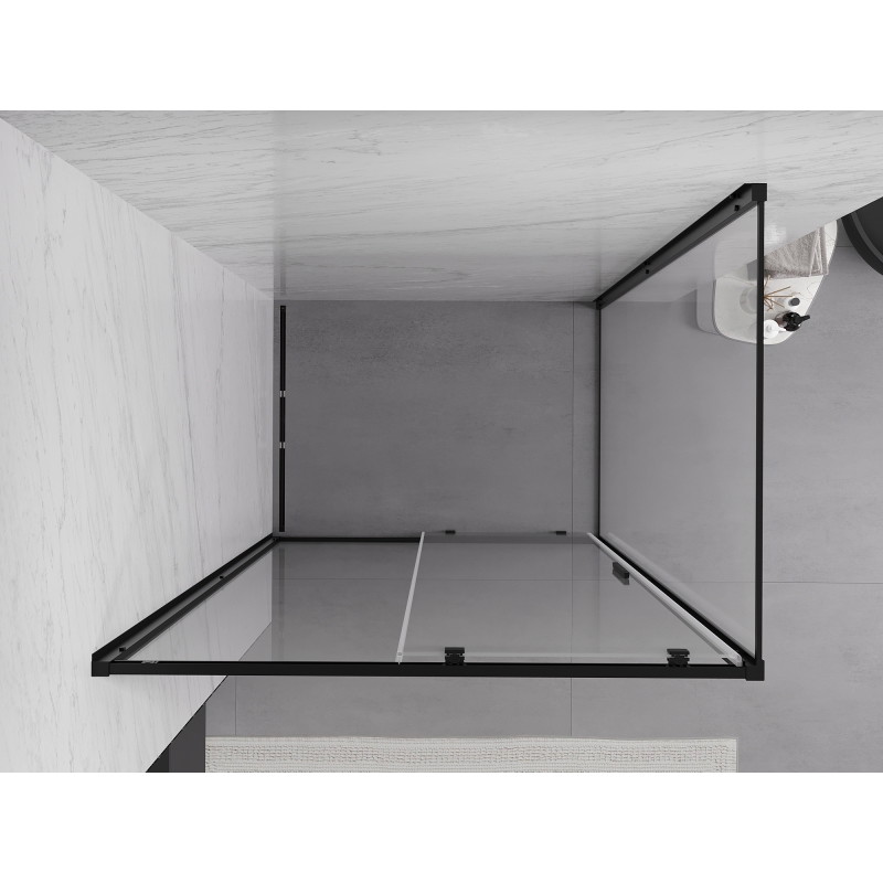 Mexen Exo-S stumdoma dušo kabina 125 x 75 cm, skaidri, juoda - 8151-125-075-70-00