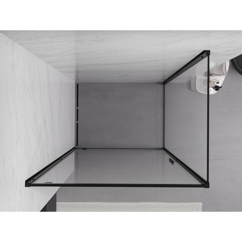 Mexen Exo-BR atveriama dušo kabina 85 x 100 cm, skaidri, juoda - 8181-085-100-70-00