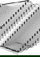 Mexen Exo stiklinė dušo kabina 155 x 75 cm, permatoma, juoda - 8151-155-075-70-00