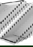 Mexen Exo stumdomas dušo kabina 140 x 80 cm, permatomas, juodas - 8151-140-080-70-00