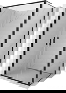 Mexen Exo dušo kabina atidaroma 100 x 80 cm, skaidri, juoda - 814-100-080-70-00