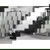 Mexen Exo dušo kabina 100 x 90 cm, permatomi, juoda - 814-100-090-70-00