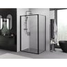 Mexen Exo atveriamas dušo kabinas 80 x 95 cm, skaidrus, juodas - 814-080-095-70-00