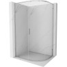 Mexen Exo-S asimetriška pusapvalė stumdomoji dušo kabina 120 x 90 cm, permatoma, chromas - 8131-120-090-01-00