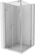 Mexen Exo-BR Duo 80 x 80 cm varstoma dušo kabina, skaidri, chromuota - 8182-080-080-01-00