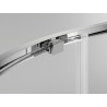 Mexen Exo-S asimetriška pusapvalė stumdomoji dušo kabina 120 x 90 cm, permatoma, chromas - 8131-120-090-01-00