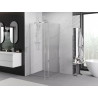 Mexen Exo-BR Duo atsiverianti dušo kabina 100 x 100 cm, permatomas, chromas - 8182-100-100-01-00