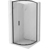 Mexen Exo pusapvalė stumdomoji dušo kabina 70 x 70 cm, permatoma, juoda - 8131-070-070-70-00