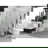 Mexen Exo pakabinamas dušas atveriamas 70 x 85 cm, permatomas, chromas - 8182-070-085-01-00