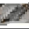 Mexen Lima sulankstoma dušo kabina 100 x 80 cm, Skaidrus, Juoda + dušo padėklas Flat, Balta - 856-100-080-70-00-4010B