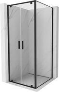 Mexen Exo-BR Duo šarnyrinės dušo kabinos 70 x 70 cm, skaidri, juoda - 8182-070-070-70-00