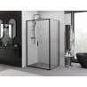 Mexen Exo-S stumdomas dušo kabinas 95 x 100 cm, permatomas, juodas - 8151-095-100-70-00