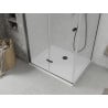 Mexen Lima sulankstoma dušo kabina 120 x 70 cm, permatoma, juoda + Flat padėklas, baltas - 856-120-070-70-00-4010B