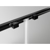 Mexen Exo-S stumdomų durų dušo kabina 150 x 100 cm, permatoma, juoda - 8151-150-100-70-00