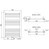 Mexen Mars elektrinis radiatorius 900 x 600 mm, 300 W, chromas - W110-0900-600-2300-01