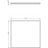 Mexen Uni stalviršis spintelėms 50 cm, balta blizgi - 91AXX-0504-464-18-00