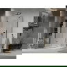Mexen Lima sulankstoma dušo kabina 120 x 80 cm, Skaidrus, Juoda + dušo padėklas Flat, Balta - 856-120-080-70-00-4010B