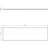 Mexen Uni stalviršis 160 cm, blizgus baltas - 91AXX-1604-464-18-00