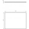 Mexen Uni spintelės viršus 60 cm, baltas matinis - 91AXX-0604-464-18-01